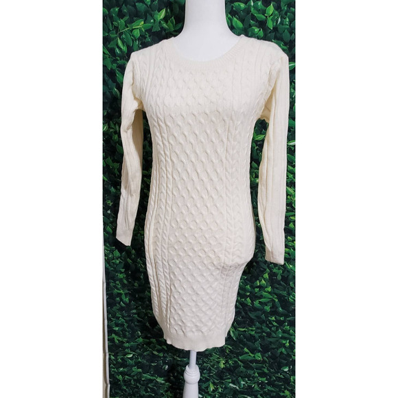 NWOT Spadehill Cable Knit Long Sleeve Sweater Dress - S - Picture 1 of 7